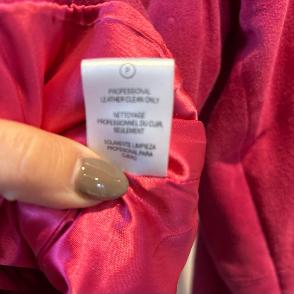 Michael Kors Women's Fuchsia Suede Jacket - Picture 8 of 9
